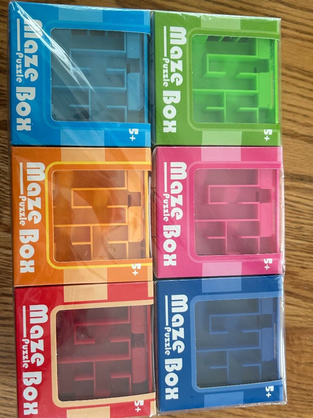 6 Pack Money Maze Puzzle Box for Cash Gift, Puzzle Money Holder